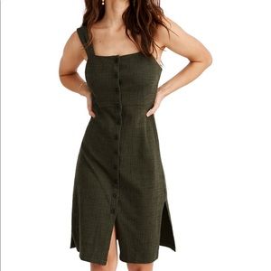 Madewell texture and thread button front dress